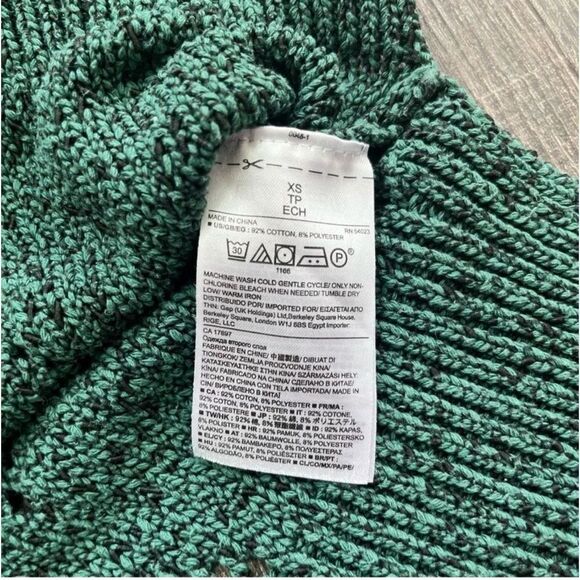 Banana Republic Open Knit Crew Neck Sweater Size XS Women’s Green - Picture 6 of 12